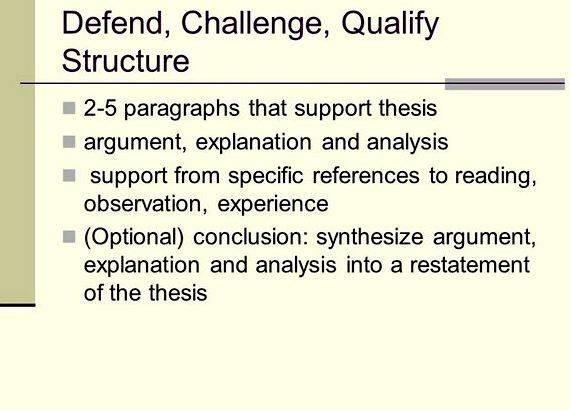 Defend challenge qualify thesis proposal How you can Answer