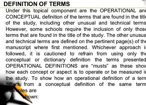 Definition of terms in thesis writing it fulfills