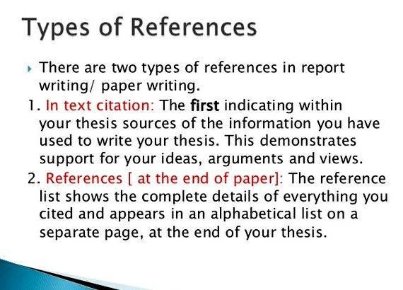 Different style of reference writing for thesis specific details, for example whether