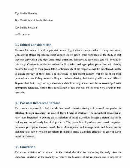 Dissertation ethical considerations