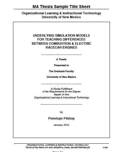 Masters thesis businees technology
