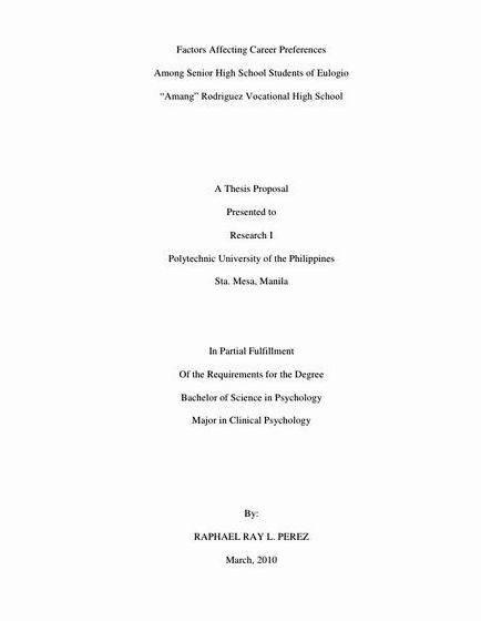 Dissertation proposal sample psychology cover Westerly of