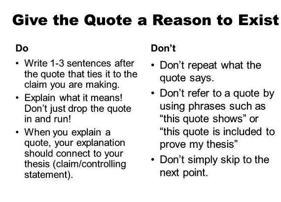 English 1001 integrating quotations into your writing based paper, some