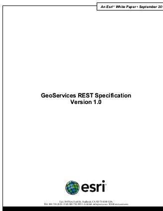 Esri geoservices rest specification writing copy of the license