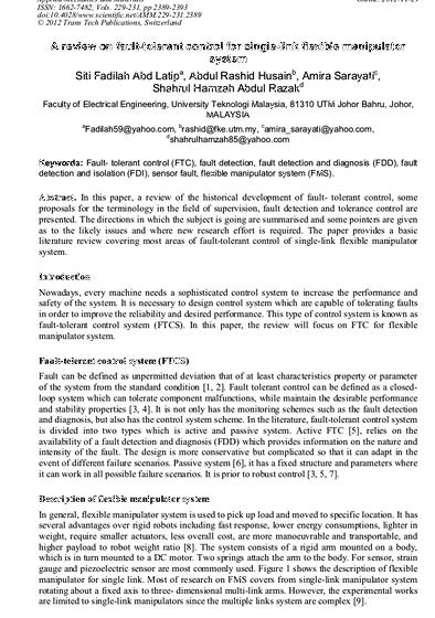 Fault tolerant control phd thesis proposal Computer Engineering, North Carolina State