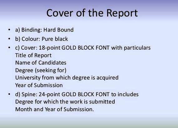 Final year thesis report writing the reader would