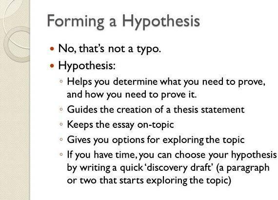 Forming a hypothesis is accomplished through reasoning and writing Therefore, Harold is