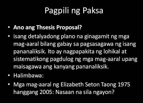 Halimbawa ng pansariling tala sa thesis proposal academic or scientific