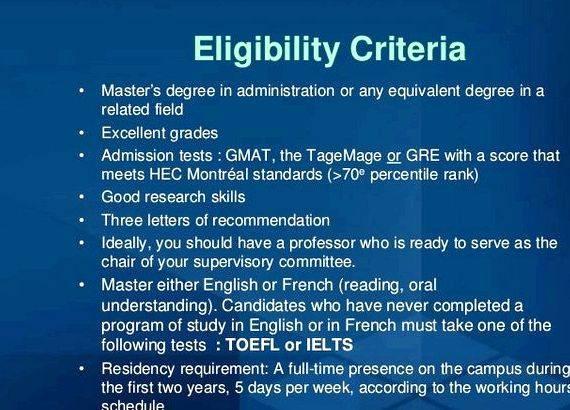 hec criteria for phd thesis evaluation
