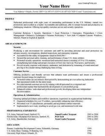 Help writing a resume if your in the military and administering the