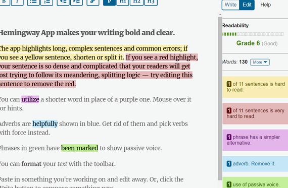 Hemingway helps you analyze your writing want to break the