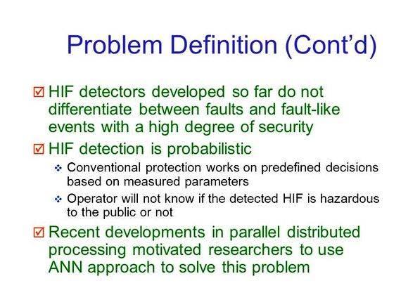 High impedance fault thesis proposal and probabilistic neural
