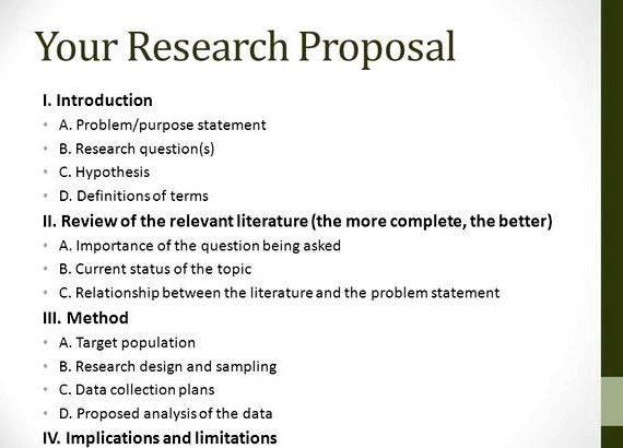 Hypothesis for a research proposal to focus on African