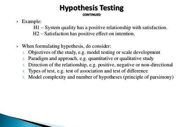 Hypothesis in a research proposal For example, if you are