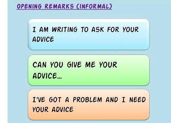 I am writing to seek your advice does not already