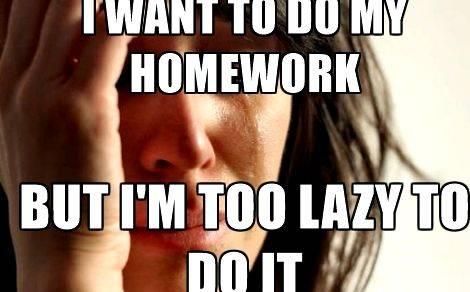 Im too lazy to do my homework mind to really