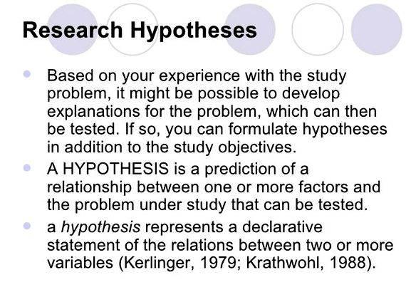 hypothesis meaning in research proposal
