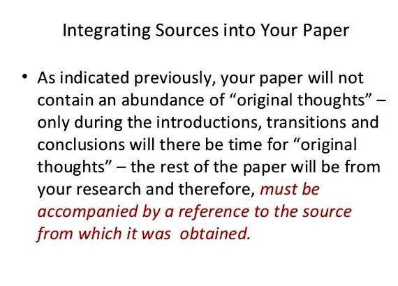 Integrating sources into your writing is legible your writing is
