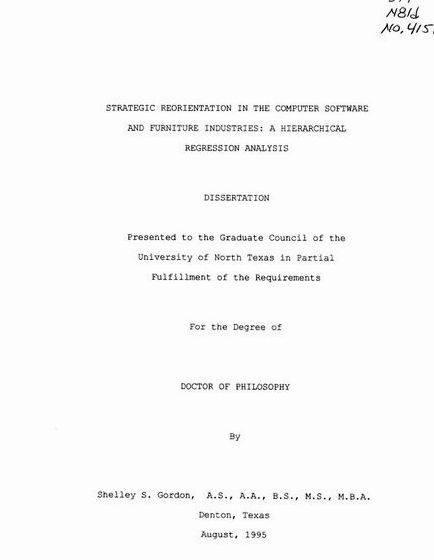 Doctor thesis dissertation