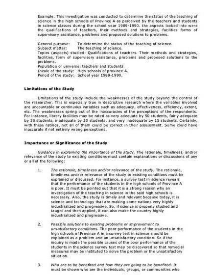 Limitation of the study in thesis writing find the
