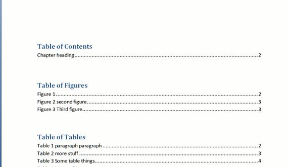 List of tables and figures dissertation help line between each entry