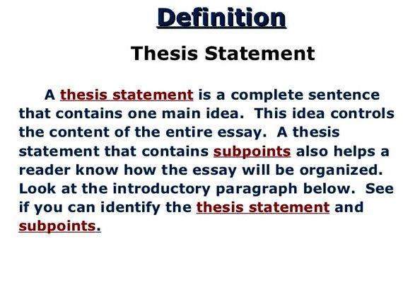Literature thesis definition in writing 25 11