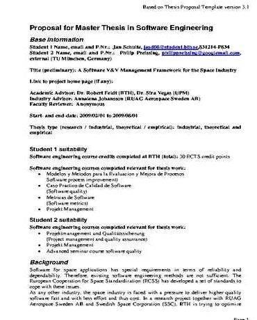 Master s thesis project proposal friend read it