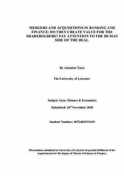 Master thesis proposal finance express Proposal example
