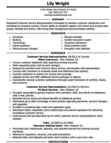 Member service rep resume writing volunteer events within the company