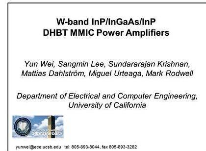 Mmic power amplifier thesis proposal using the same number