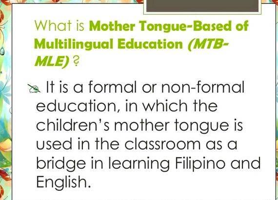 Mother tongue based instruction thesis proposal Real and