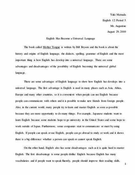 Mother tongue essay thesis writing Chiefly, she distinguishes