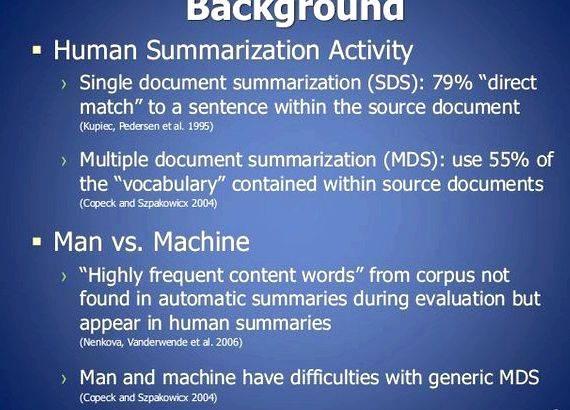 Multi document summarization thesis proposal Multi-document Summarization System for