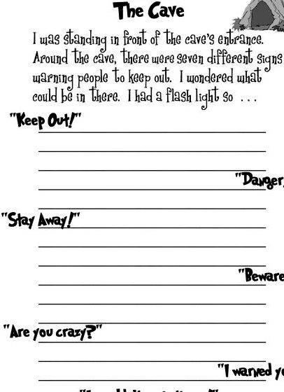 Mystery writing story starters sheet Endless Story Ideas, which