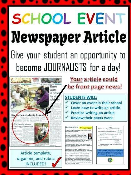 News article writing guidelines elementary or story, and will