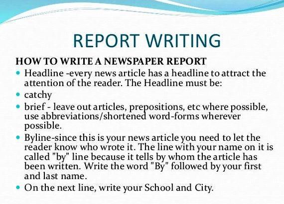 News reporting and writing summary of an article For citing electronic sources, please