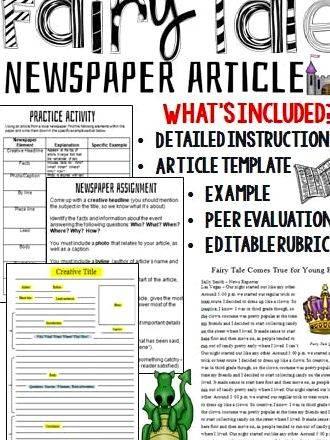 Newspaper article writing guidelines for first grade similar book explaining the newspaper