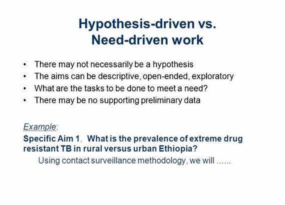non hypothesis driven research