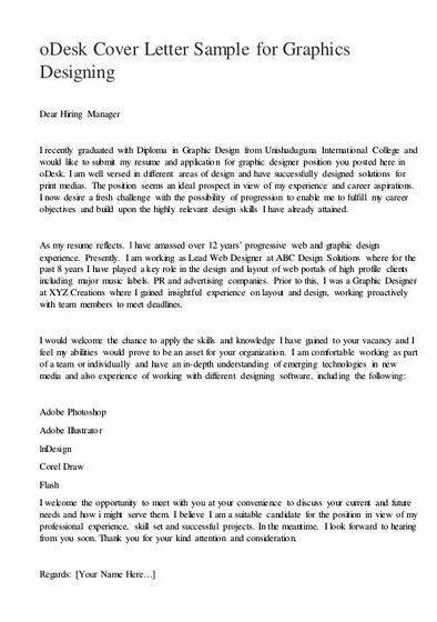 Odesk cover letter sample for article writing If you