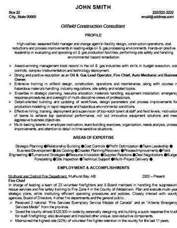 Oil field resume writing service job for the first