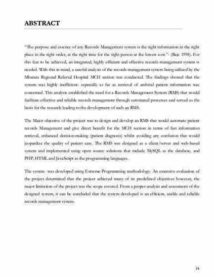 Online record management system thesis proposal important for collaborative