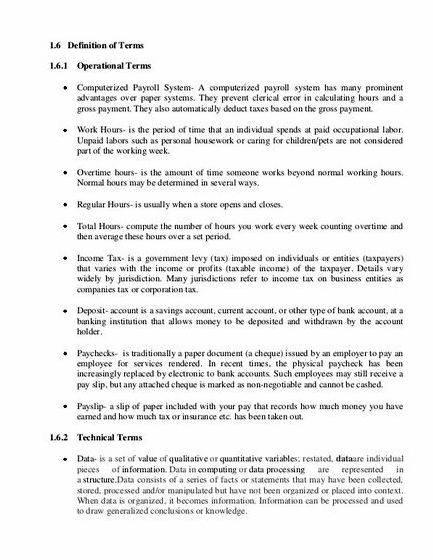 Operational definition of terms in thesis proposal Analysis plan        The