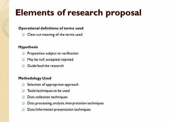 Define research proposal