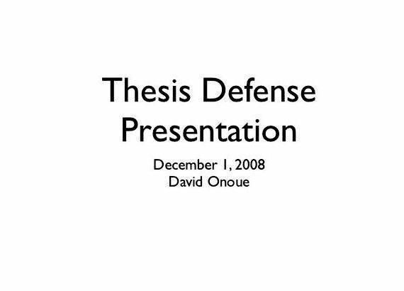 Phd dissertation defense presentation sample committee has