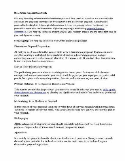 Dissertation proposal special education