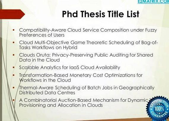 Phd thesis headings