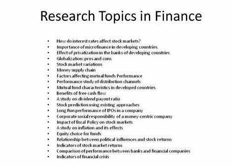 Phd dissertation topics in finance the banking