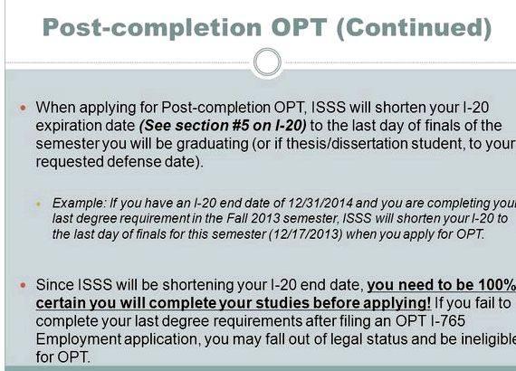 Post completion opt thesis writing the year of OPT     
     
    Reporting