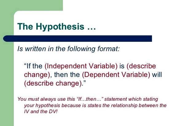 define hypothesis for elementary