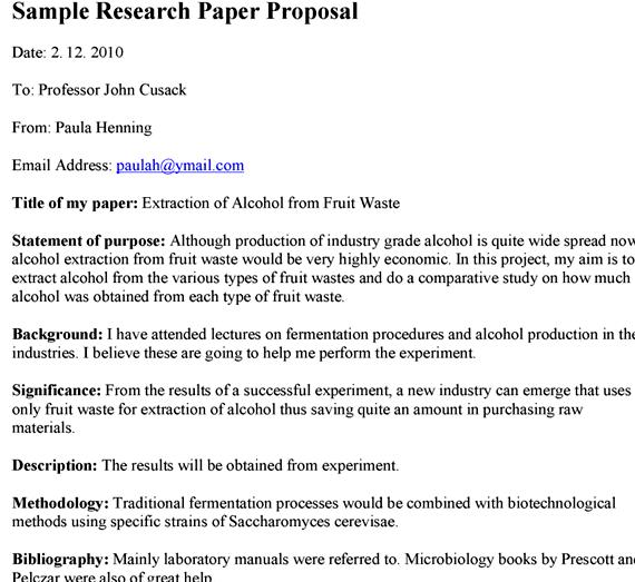 Proposal sample for thesis paper Do not forget to